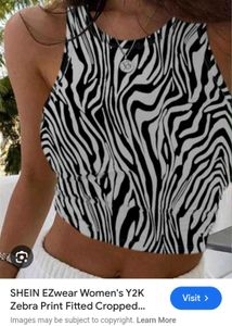 Zebra Print Cropped Top