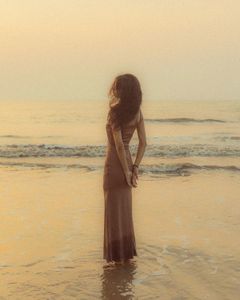 Brown Spaghetti Strap Maxi Dress