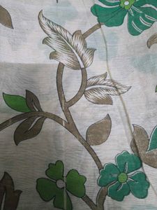 Beautiful Floral Print Dupatta with Golden Edge
