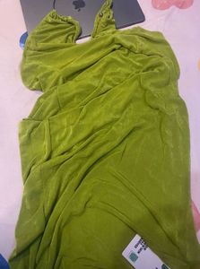 Lime Green Halter Neck Maxi Dress