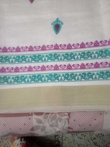 Elegant New Off White &amp; Gold Tussar Saree