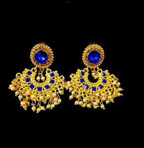 Royal Blue &amp; Gold Kundan Necklace Set