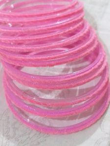 Pink Velvet Glass Bangle