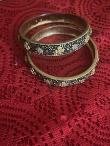 Exquisite Enamelled Gold Bangles