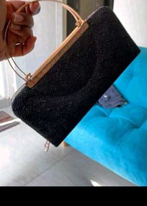 Sparkly Black Clutch Bag
