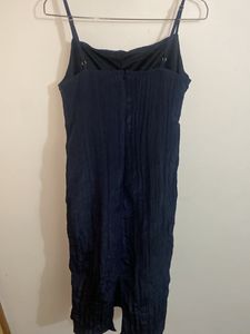 Elegant Navy Ruched Dress