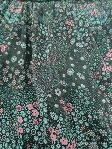 8-10 Yr Girl Frock / Dark Green/ Georgette