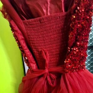Red Sequin Party Dress