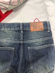 off Duty Washed Blue Wide Leg Jeans