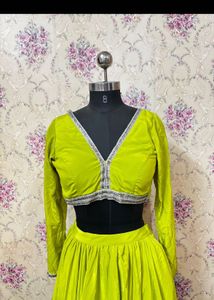 Vibrant Lime Green Lehenga Choli Set