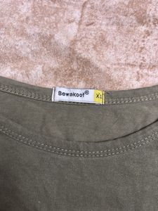Olive Green Long Sleeve Top