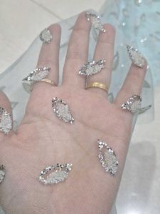 Embellished silver sparkle and pearl Fabric