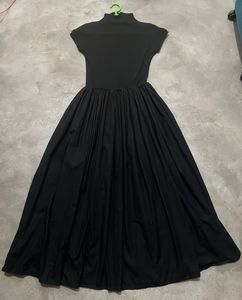 Black pleated dress with Stretch Bodice