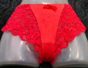 Red Lace Thong Panty 🤎