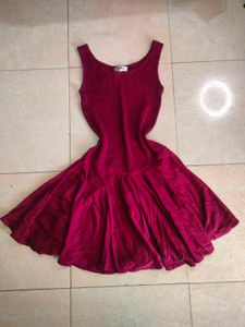 lolita Maroon Sleeveless Skater Dress🌹🍒🍣⛽