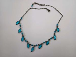 Blue Crystal Pendant Necklace