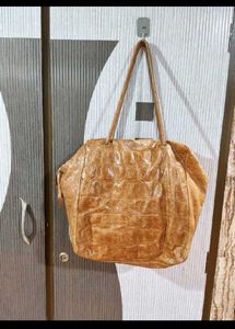 Stylish Brown Croc Embossed Hobo Bag