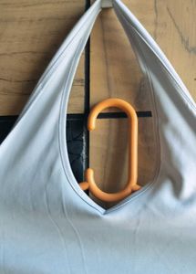Grey halter neck top