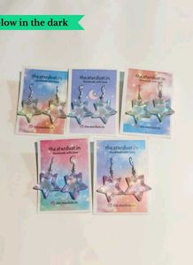Glow in the dark Star Earrings