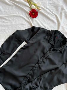 Black Satin Shirt