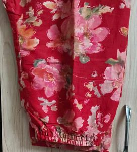fixedd price ❌❌❌Vilas Red Floral Print Shirt &amp; cor