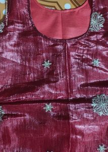 mehroom sleevless kurti stiched by me for sale