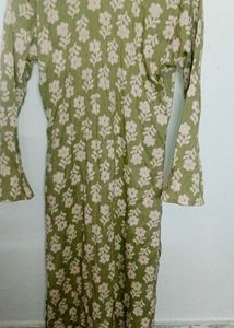 Green Floral Kurta