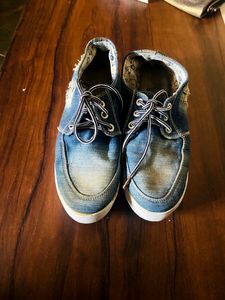 Denim Shoes Having Heels Type Sole….