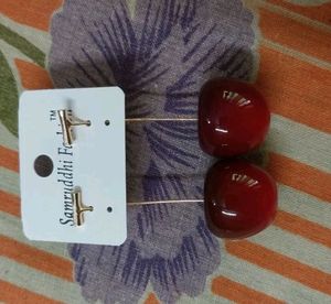 Fashionable western stylish cherry earrings