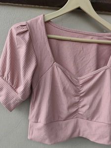 Chic Ruched Puff Sleeve Top