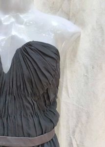 Strapless Gathered Waist Maxi Dress