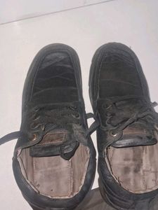 Black Leather Casual Shoes