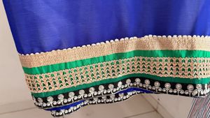 Royal Blue Embellished Saree