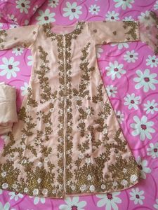 Vintage Peach Sleeveless Dress