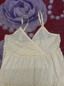 Cute Yellow Floral Tiered Dress