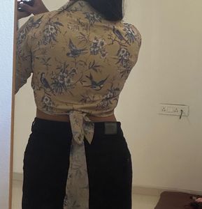 Floral Wrap Crop Top