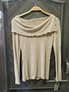 Cozy Off-Shoulder Long Sleeve Top