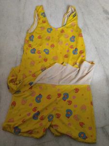 Cute Yellow Strawberry Swimsuit