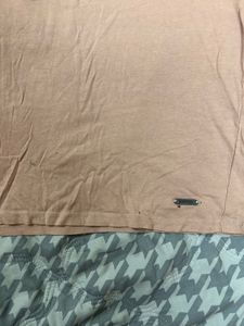 Pink Striped Collar T-Shirt