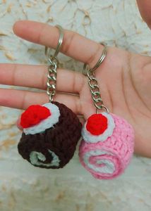 Handmade Crochet Sunflower Keychain