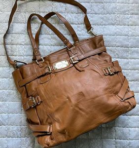 Michael Kors Brown Leather Tote Bag