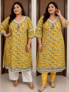 Beautiful Yellow Floral Kurta