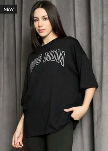 Shein Drop Shoulder Typographic Chest Print Crew