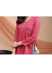 Stylish Pink Ethnic Kurti