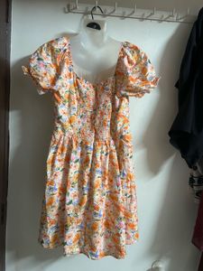 Chic Floral Print Mini Dress