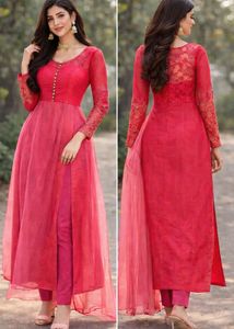 Elegant Pink Ethnic Gown