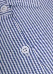 Classic Blue and White Striped Button-Down Shirt (