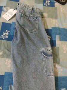 Light Wash Cargo Jeans