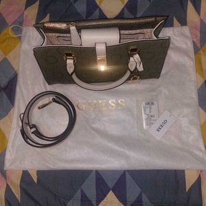 GUESS Women Printed Structured Satchel Bag