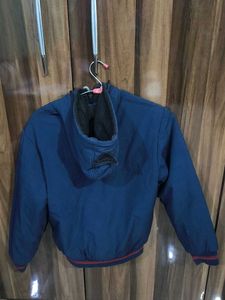 Blue Hooded Jacket